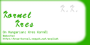 kornel kres business card